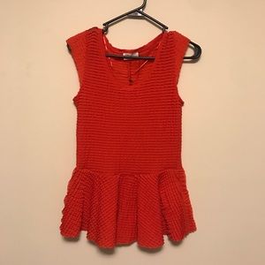Red Peplum Top